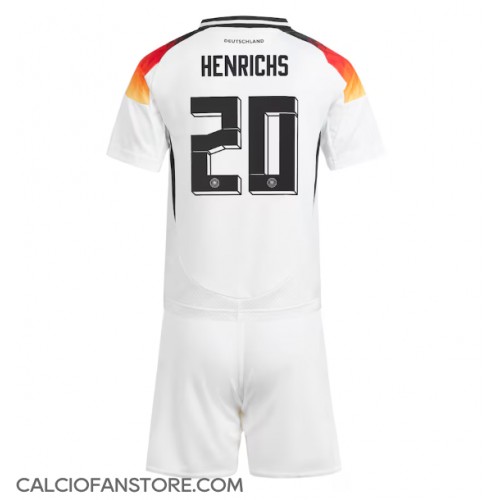 Maglia Calcio Germania Benjamin Henrichs #20 Prima Divisa Bambino Europei 2024 Manica Corta (+ pantaloncini)